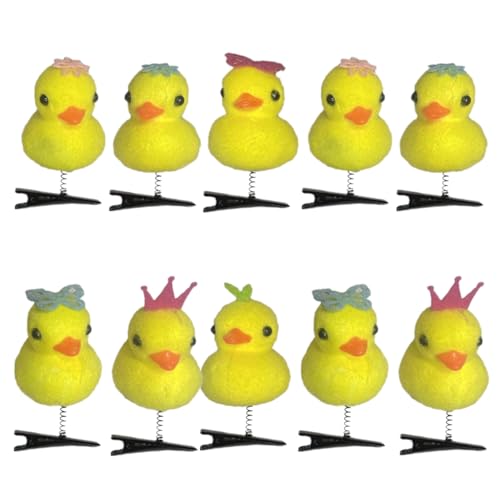 Niedliche Cartoon-Enten-Haarnadel, Verzierung, einzigartige Cartoon-Entenform, Haarspange, Kopfschmuck, Zubehör für Mädchen, 3D-Headset, Haarnadel von HIOPOIUYT