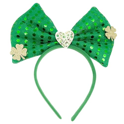 Patrick's Day Haarreif für Erwachsene, glänzendes Glitzer-Puder, irische Pailletten, Festival, Party, Haarreif für Teenager, Kopfschmuck, Patrick's Day Haarband von HIOPOIUYT