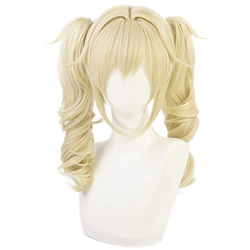 HIROAKIYA Barbara Wig, Genshin Impact Barbara Cosplay Wig Clip Ponytails with Wig Cap, Length approx.45cm von HIROAKIYA