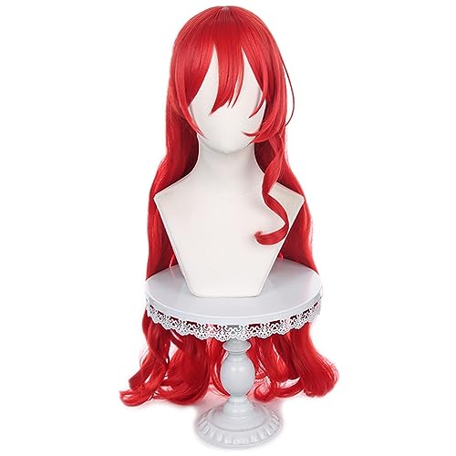 HIROAKIYA Himeko Cosplay Wig, Honkai Star Rail Cosplay Himeko Wig with Wig Cap, Length approx.88cm von HIROAKIYA