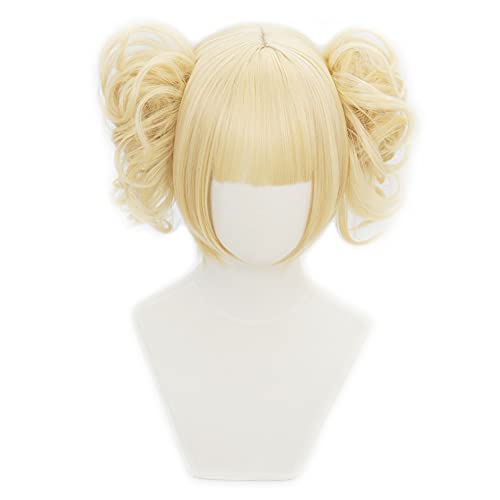 HIROAKIYA Himiko Toga Wig, MHA My Hero Academia Himiko Toga Cosplay Wig Clip Hair Bun with Wig Cap von HIROAKIYA