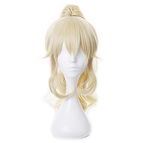 HIROAKIYA Jean Wig, Genshin Impact Jean Cosplay Wig Clip Ponytail with Wig Cap, Length approx.50cm von HIROAKIYA