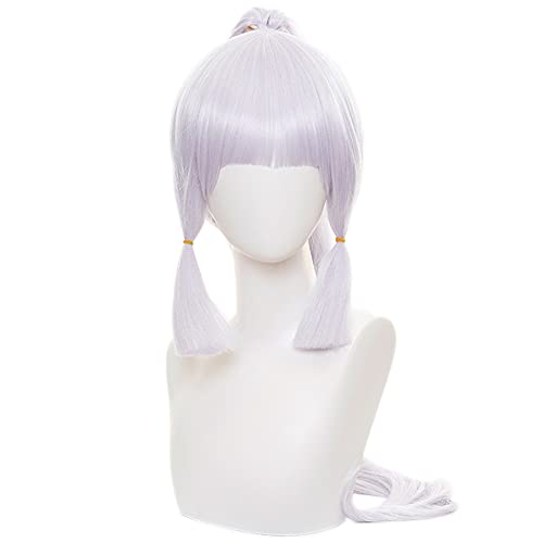 HIROAKIYA Kamisato Ayaka Wig, Genshin Impact Kamisato Ayaka Cosplay Wig Clip Ponytail with Wig Cap von HIROAKIYA