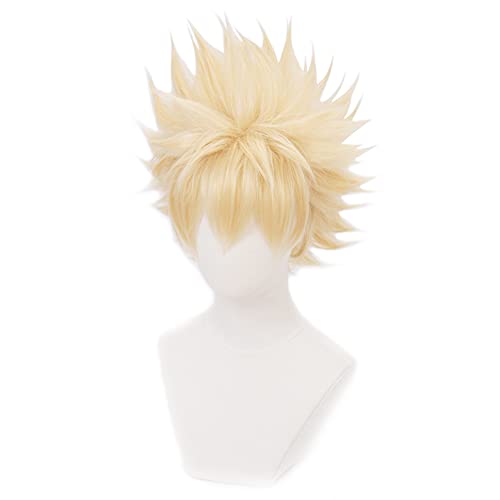 HIROAKIYA Katsuki Bakugou Wig, MHA My Hero Academia Katsuki Bakugou Cosplay Wig with Wig Cap von HIROAKIYA