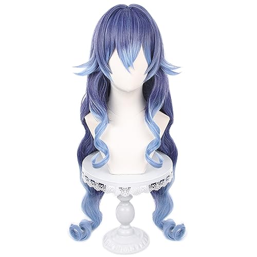 HIROAKIYA Layla Wig, Genshin Impact Layla Cosplay Wig with Wig Cap, Length approx.95cm von HIROAKIYA