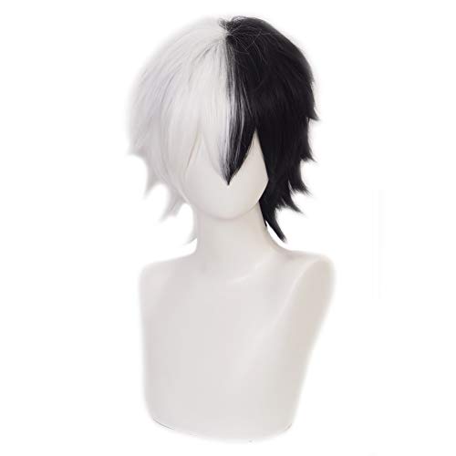 HIROAKIYA Monokuma Wig, Monokuma Cosplay Wig with Wig Cap for Danganronpa Cosplay von HIROAKIYA