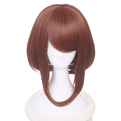 HIROAKIYA Uravity Ochako Uraraka Wig, MHA My Hero Academia Uravity Ochako Uraraka Cosplay Wig with Wig Cap von HIROAKIYA