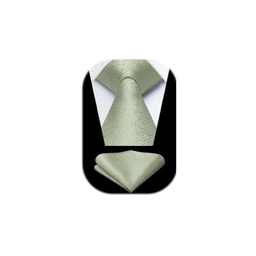 HISDERN Krawatte für Männer Salbei GreenTie und Pocket Square Set Klassische Krawatte für Hochzeitsfeier Business Arbeit Krawatten HISDERN Krawatte für Männer Salbei GreenTie und Pocket Square Set Klassische Krawatte für Hochzeitsfeier Business Arbeit Krawatten von HISDERN