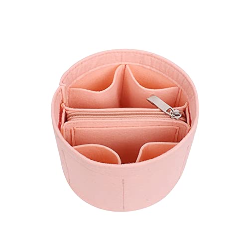 HJBFVXV Kosmetiktaschen 1pc Simple Style Ladies Cosmetic Bag Bucket Bag Felt Liner Purse Handbag Storage Bag Handbag for Women von HJBFVXV