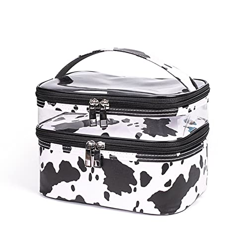 HJBFVXV Kosmetiktaschen Cosmetic Case Women Double Layer Makeup Bag with Adjustable Dividers Cosmetic Bag von HJBFVXV