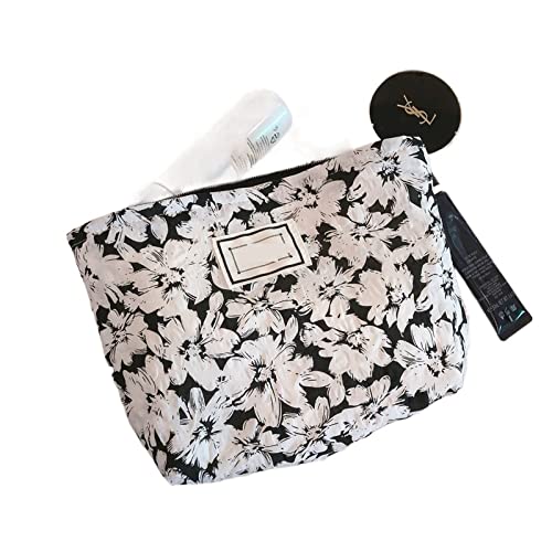 HJBFVXV Kosmetiktaschen Cotton Fabric Cosmetic Bag Women Make Up BagTravel Toiletry Bags Floral Cosmetic Pouch Beauty Case Cosmetic Bag von HJBFVXV