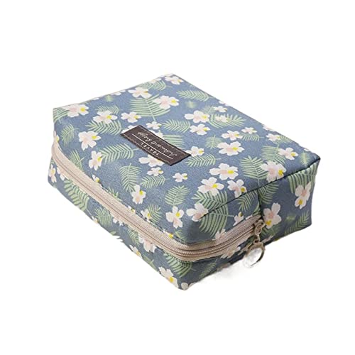 HJBFVXV Kosmetiktaschen Portable Sweet Floral Pattern Travel Organizer Large Capacity Wash Bag Cosmetic Bag Cosmetic Bag von HJBFVXV