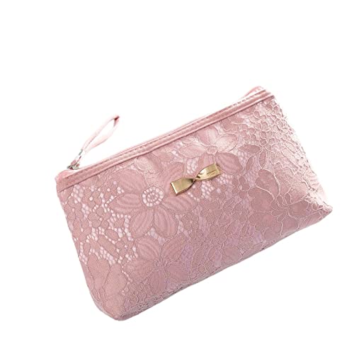 HJBFVXV Kosmetiktaschen Quality Cosmetic Bag Portable Women Bag Cosmetic Bag(Color:Pink) von HJBFVXV