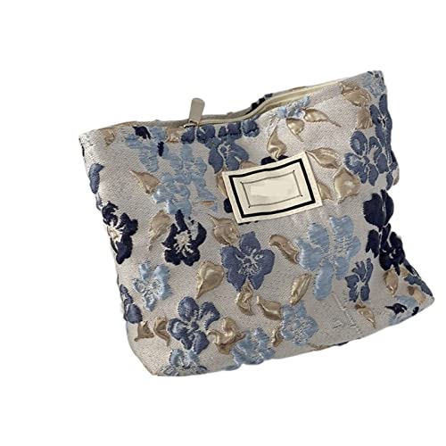 HJBFVXV Kosmetiktaschen Women Cosmetic Bag Floral Pouch Female Makeup Clutch Flowers Printed Toiletry Bag Handbags Organizer Case von HJBFVXV