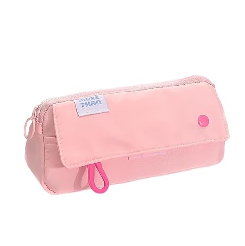 HJDHSFUN Schreibwarentasche 1 Stück Mädchen Bleistifttasche Mit Großem Fassungsvermögen Einfarbige Schreibwarentasche Student wasserdichte Bleistifttasche - Rosa von HJDHSFUN