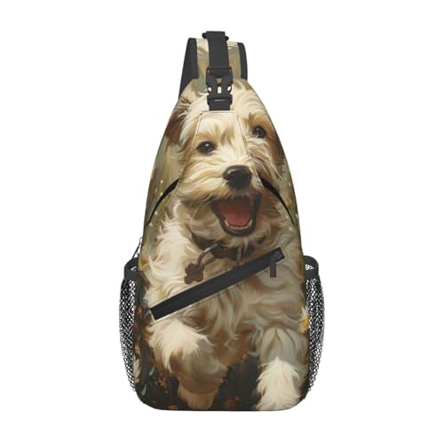 Daisy and Cute Dog Foldie Umhängetasche – Kleine strapazierfähige Umhängetasche und diebstahlsichere Umhängetasche für Damen und Herren, Schwarz, Einheitsgröße, Schwarz , Einheitsgröße Daisy and Cute Dog Foldie Umhängetasche – Kleine strapazierfähige Umhängetasche und diebstahlsichere Umhängetasche für Damen und Herren, Schwarz, Einheitsgröße, Schwarz , Einheitsgröße von HJLUUFT