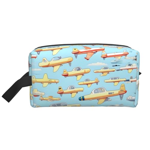 HJLUUFT Kulturbeutel mit vielen Cartoon-Flugzeug-Aufdruck, für Männer und Frauen, Reise-Kulturbeutel, Organizer für Erwachsene, Tür, Zimmer, Essentials, Weiss/opulenter Garten, Einheitsgröße HJLUUFT Kulturbeutel mit vielen Cartoon-Flugzeug-Aufdruck, für Männer und Frauen, Reise-Kulturbeutel, Organizer für Erwachsene, Tür, Zimmer, Essentials, Weiss/opulenter Garten, Einheitsgröße von HJLUUFT