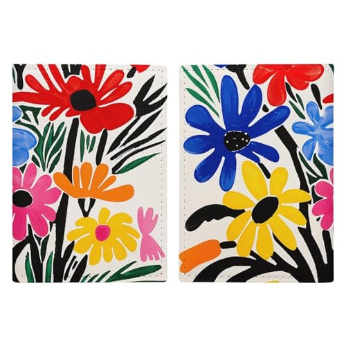 Reisepasshülle mit Papierschnitt, Blumenmuster, PU-Leder, schlankes Kartenetui für Damen und Herren, Lederhülle, Reisezubehör, Papierschnittblume, 20.3x13.8cm Reisepasshülle mit Papierschnitt, Blumenmuster, PU-Leder, schlankes Kartenetui für Damen und Herren, Lederhülle, Reisezubehör, Papierschnittblume, 20.3x13.8cm von HJUQNGF