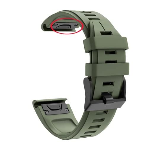 HKIDKK 22 x 26 mm Silikon-Smart-Armband für Garmin Fenix 7 7X 6 6X Pro 5 5X Plus 3HR Enduro Tactix 7 Pro Schnellverschluss-Armbänder, 26mm Fenix 3 HR D2, Achat von HKIDKK