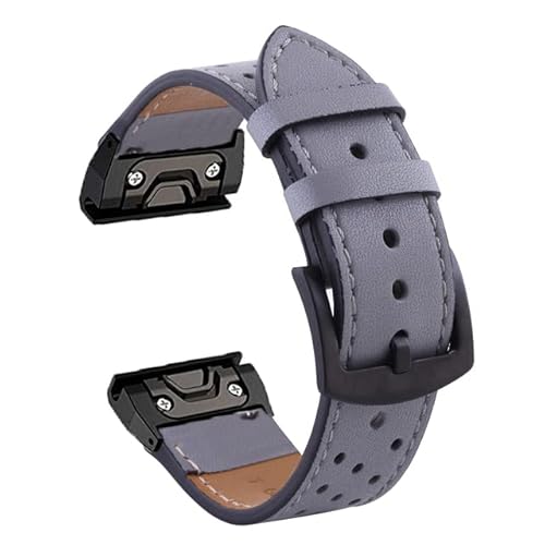 HKIDKK Uhrenarmband für Garmin Fenix 7 7X 6 6X Pro 5X 5 Plus 3HR 935 945, Schnellentriegelung, 22 mm / 26 mm, Lederband, Nylon-Handgelenkschlaufe, 26mm For Fenix 6X 6XPro, Achat von HKIDKK