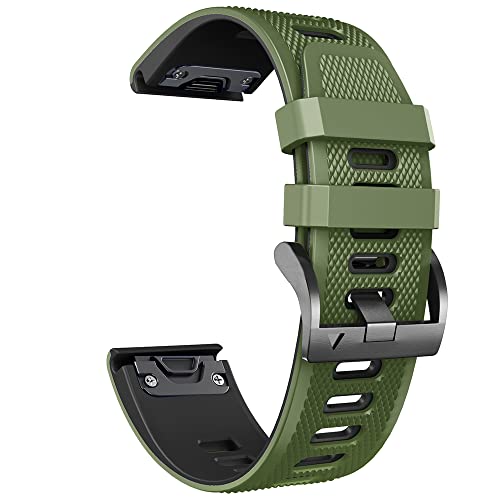 HKTS 22 x 26 mm Silikon-Schnellverschluss-Uhrenarmband für Garmin Fenix 6X 6 6S Pro 5X 5 Plus 3HR 935 MK2 Watch Easyfit Armband Correa, 26mm Fenix 6X 6XPro, Achat von HKTS