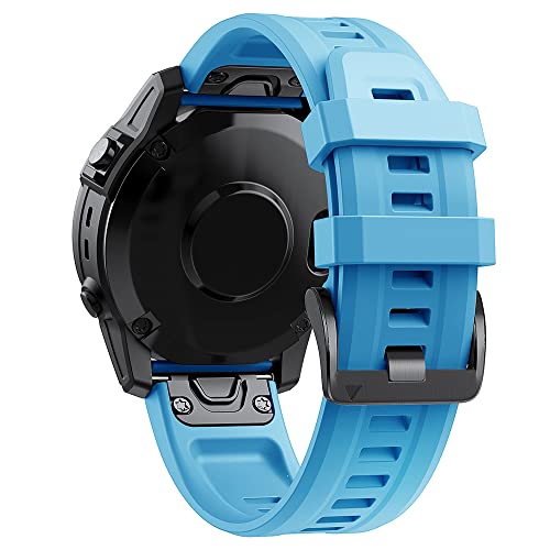 HKTS 22 x 26 mm Uhrenarmband für Garmin Fenix 6 5 Fenix 7 5 Plus 935 945 Silikon Easyfit Armbänder für Fenix 6X 7X 5X 3 3HR Watch, 20mm Fenix 7S 6S 5S, Achat von HKTS