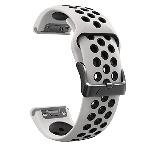 HKTS Uhrenarmband für Garmin Fenix 7, 7X, 5, 5X, Plus, 6, 6X, Pro 3, 3HR, Fenix7, Silikon, Schnellverschluss, Easyfit-Armband, 26 mm, 22 mm, 22mm Fenix 5 5Plus, Achat von HKTS
