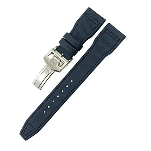 HKTS Uhrenarmband für IWC Le Petit Prince Big Pilot Top Gun IW3777, schwarzes Sportfaser-Leinenarmband, 20 mm, 21 mm, 22 mm, Nylon-Lederarmband, 21 mm, Achat von HKTS