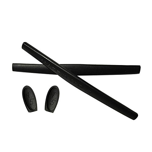 HKUCO Black Replacement Silicone Leg Set For Oakley Romeo 1 Sunglasses Earsocks Rubber Kit von HKUCO