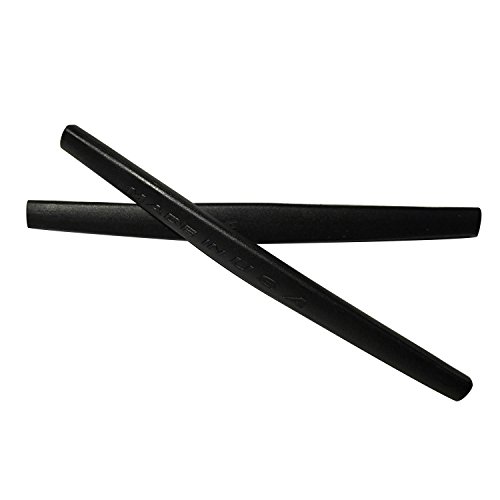 HKUCO Black Replacement Silicone Leg Set For Oakley Square Wire 2.0 Sunglasses Earsocks Rubber Kit von HKUCO