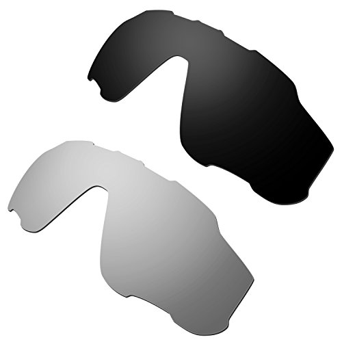 HKUCO Mens Replacement Lenses for Oakley Jawbreaker Black/Titanium Sunglasses von HKUCO