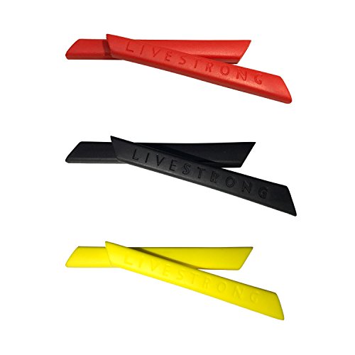 HKUCO Red/Back/Yellow Replacement Silicone Leg Set For Oakley Jawbone Vented Sunglasses Earsocks Rubber Kit von HKUCO