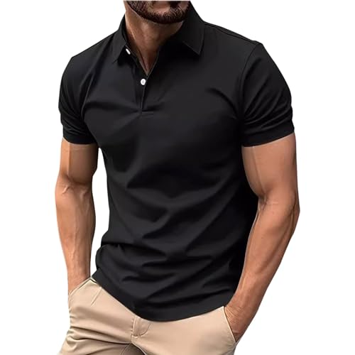 Tank Top Herren Oversize Shirt Herren T Shirt Herren Weiß Weiße Tshirts Herren Männer T-Shirt Sport Tshirts Herren Herren-Unterhemden T-Shirt Herren V-Ausschnitt Herren Unterhemden Schwarz M von HKUOPW