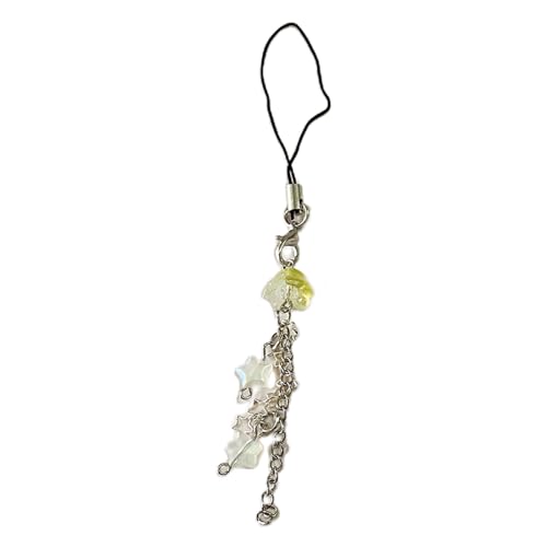 HLBEST Stern-Telefon-Charm-Anhänger, Stern-Schlüsselanhänger für Tasche, Telefon, Quallen, Stern-Charm, für Damen und Mädchen, Handyband, Schlüsselband HLBEST Stern-Telefon-Charm-Anhänger, Stern-Schlüsselanhänger für Tasche, Telefon, Quallen, Stern-Charm, für Damen und Mädchen, Handyband, Schlüsselband von HLBEST