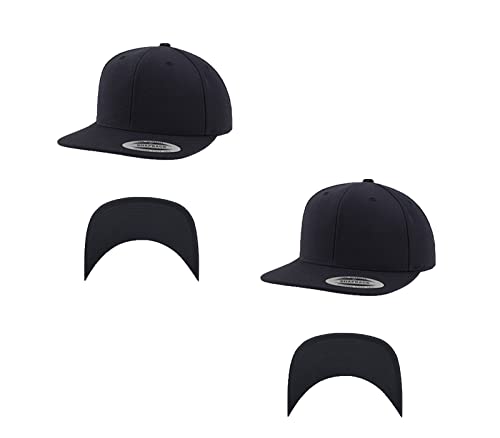 2er Flexfit Snapback Unisex Classic Cap 2-Tone Cap | viele Farbsets | Einheitsgröße | + GRATIS HLKauf Block (Farbe: 2X Darknavy/Darknavy & 1x HLKauf Block) von HLKauf