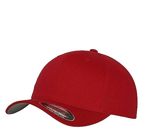 Flexfit Caps Wooly Combed Cap Delta Tartan Glen Unisex Cap Baseball XXS-XXL Basecap Mütze, Youth, 1x Rot & 1x HL-Kauf Notizblock von HLKauf