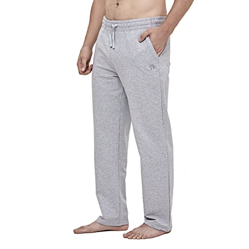 HMIYA Herren Jogginghose Baumwolle Sweathose Lange Atmungsaktiv Sporthose Yogahose Klassische Trainingshose mit Taschen(Hellgrau,3XL) von HMIYA