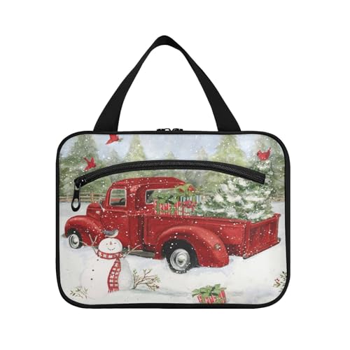 Kulturbeutel zum Aufhängen, für Damen, Herren, Jungen, Mädchen, Weihnachts-LKW-Baum, wasserdichte Kosmetiktasche, Make-up-Tasche, Kulturbeutel, Organizer für Reiseutensilien, Flasche, multi, L von HMZXZ