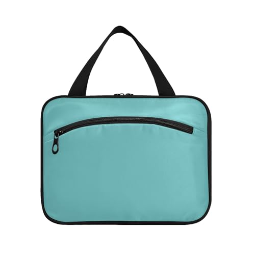 Kulturbeutel zum Aufhängen, für Damen, Herren, Jungen, Mädchen, einfarbig, Pastellgrün, einfarbig, wasserdicht, Kosmetiktasche, Make-up-Tasche, Organizer für Reiseutensilien, Flasche, multi, M von HMZXZ