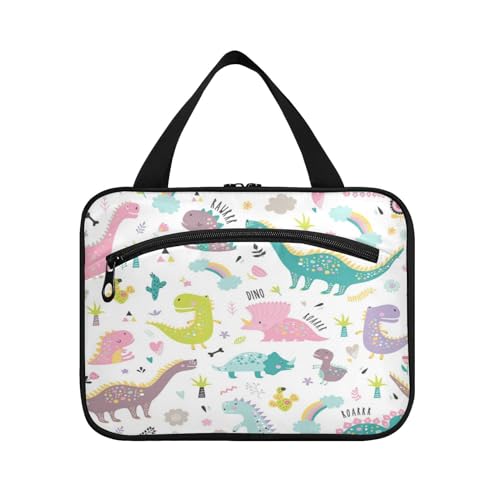 HMZXZ Kulturbeutel zum Aufhängen, für Damen, Herren, Jungen, Mädchen, niedlich, lustig, Kinder, Dinosaurier, wasserdicht, Kosmetiktasche, Make-up-Tasche, Kulturbeutel, Organizer für Reiseutensilien, von HMZXZ