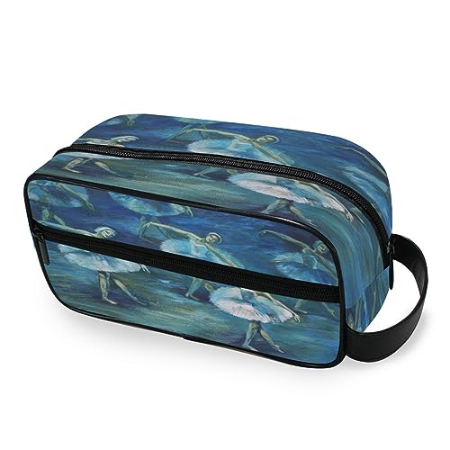 Tragbare Kulturtasche Aquarell Balletttänzerin Mädchen Reise Waschtasche Multifunktions Kosmetiktasche Make-up-Tasche Aufbewahrungstasche für Frauen Männer Jungen Mädchen, multi von HMZXZ