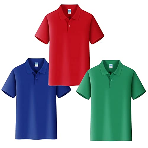 3er Pack Poloshirt Herren Damen Kurzarm Slim Fit Polohemd Golf T-Shirt Basic Tennis Poloshirts Sport Atmungsaktiv von HNVAVQ