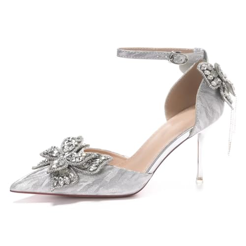 Damen Mid Heel Schuhe Spitze Zehen Kleid Pumps Abend Hochzeitsschuhe Schleife Stilettos, 2.56/3.35 Zoll Damen Mid Heel Schuhe Spitze Zehen Kleid Pumps Abend Hochzeitsschuhe Schleife Stilettos, 2.56/3.35 Zoll von HNVAVQ