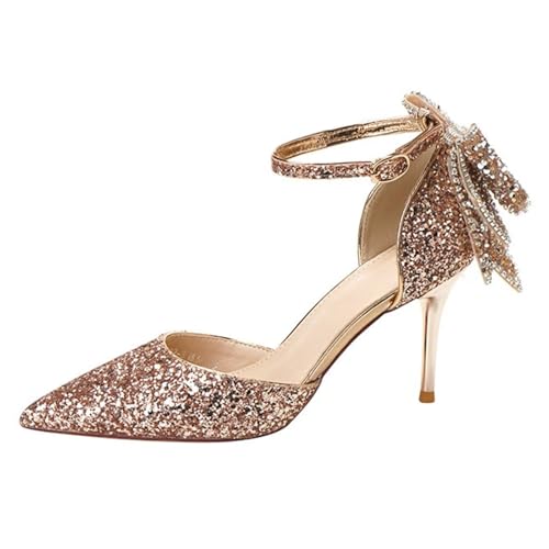 Damen Spitze Hochzeitsschuhe für Braut Heels mit Schleife Brautschuhe Bequeme Tanzschuhe Pumps,2.56/3.35in Damen Spitze Hochzeitsschuhe für Braut Heels mit Schleife Brautschuhe Bequeme Tanzschuhe Pumps,2.56/3.35in von HNVAVQ