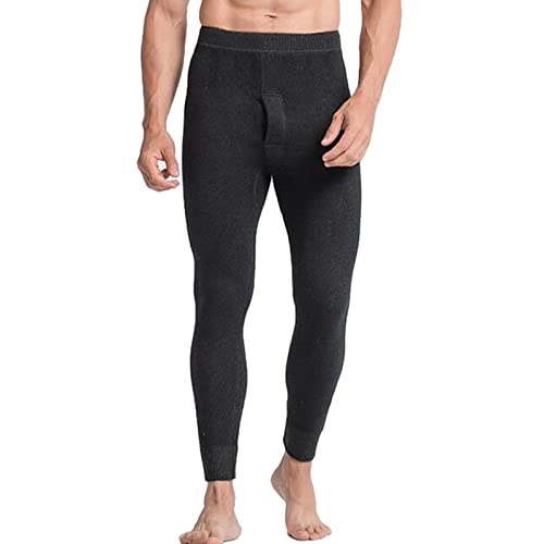 HNVAVQ 100 % Kaschmir Herren Thermounterwäsche Hose Basisschicht Leggings Hose für Damen, C (Herren), 4X-Groß von HNVAVQ