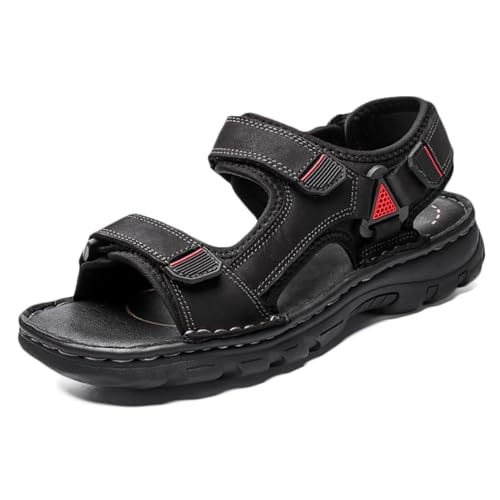 HNVAVQ Herren-Sport-Sandalen Atmungsaktive Outdoor-Fischer-Schuhe Sommer Leder Wandersandalen von HNVAVQ