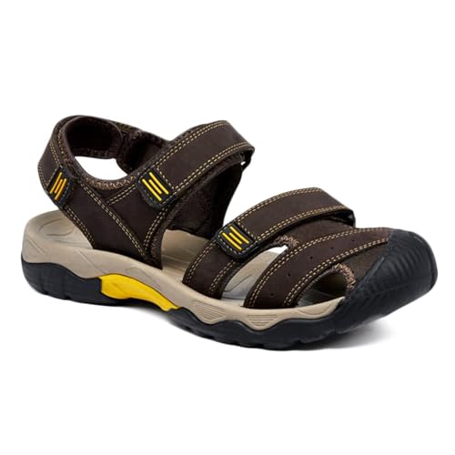 HNVAVQ Ledersandalen Fischer Sandalen Geschlossene Zehen Sandalen Wandersandalen Outdoor Sommer Sport Sandalen Strandschuhe von HNVAVQ