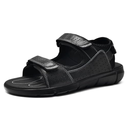 Herren Ledersandalen Sommer Outdoor Wandern Sandalen Casual Strand Sandalen von HNVAVQ