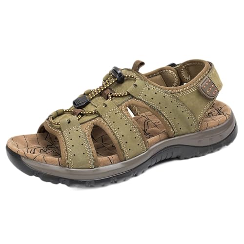 Herren Ledersandalen Sommer Sandalen Wasserdicht Wandern Sandalen Fischer Sandalen von HNVAVQ