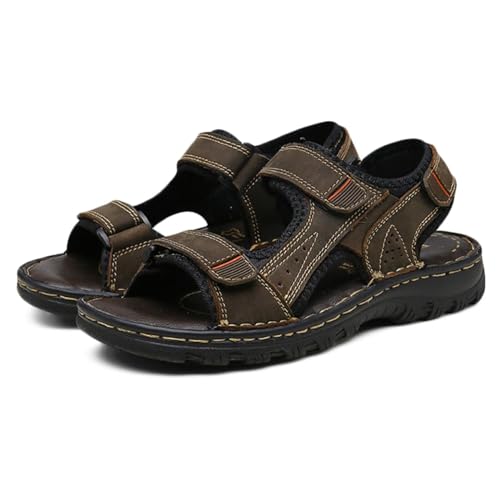 Herren Ledersandalen Wandersandalen Sport Outdoor sandalen Sommer Strandschuhe von HNVAVQ